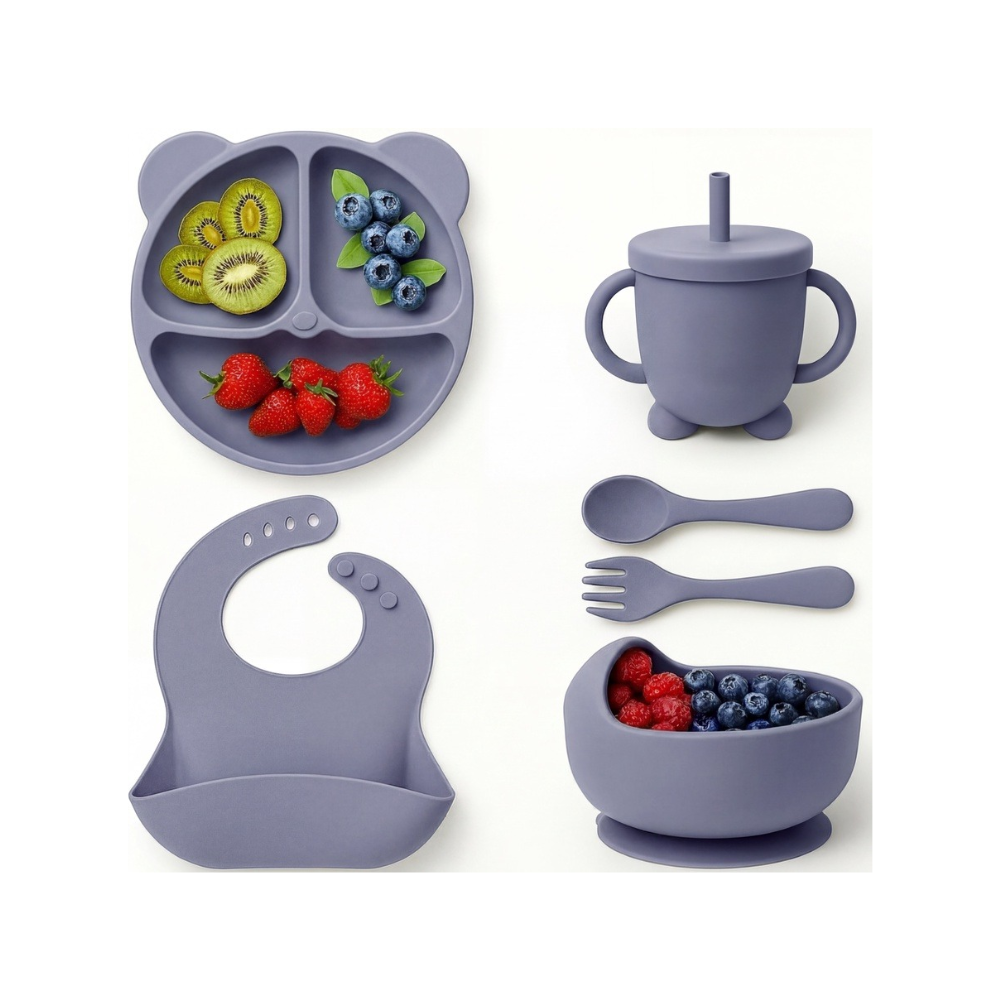 Silicone Toddler Set- Dark Gray